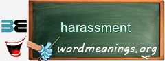 WordMeaning blackboard for harassment